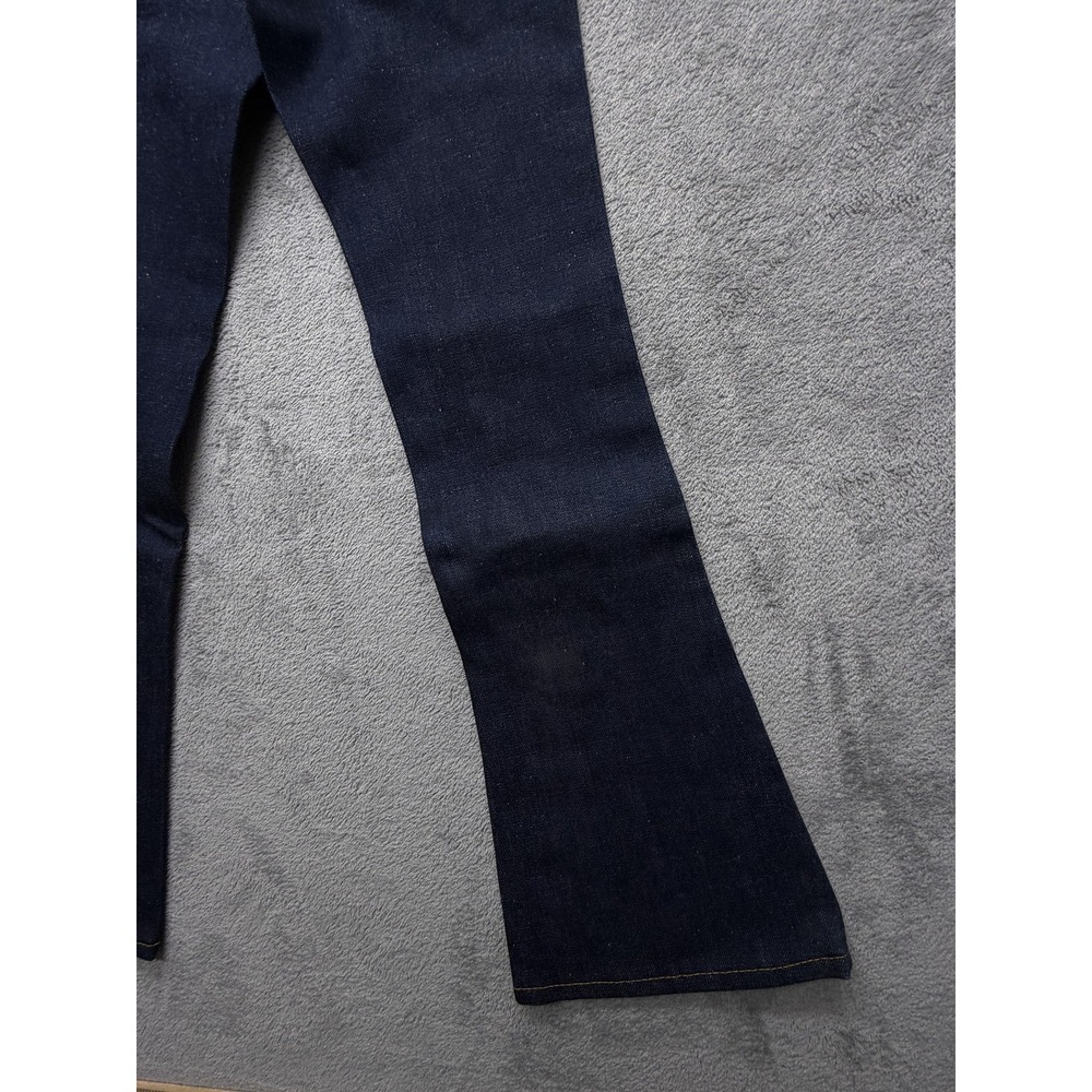 Vintage Levis‎ Bell Bottom Jeans Mens 27x32 Dark Wash Denim Student Made USA 70s - Picture 13 of 16
